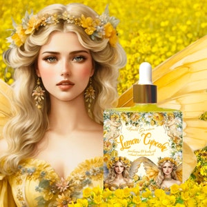 Lemon Cupcake Perfume/Lemon Poundcake Organic Perfume/Women's Perfume/Natural Perfume Spray/Rollerball Perfume/Shea Body Butter/Spa Gift Box
