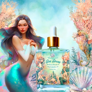 Mermaid Beach Parfümöl/Parfümöl Spray/Körperbutter/Roll On Parfümöl/Alkoholfreies Parfümöl/Ritualöl/Gold Body Shimmer Spray