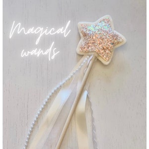 Magical Star Wand/ Glitter Wand/ pretend play/ costume wand/ fairy wand