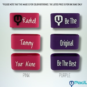 Personalized Pickleball Paddle Band - Custom Silicone Name Band image 8