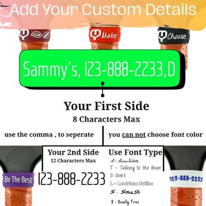 Personalized Pickleball Paddle Band - Custom Silicone Name Band image 4