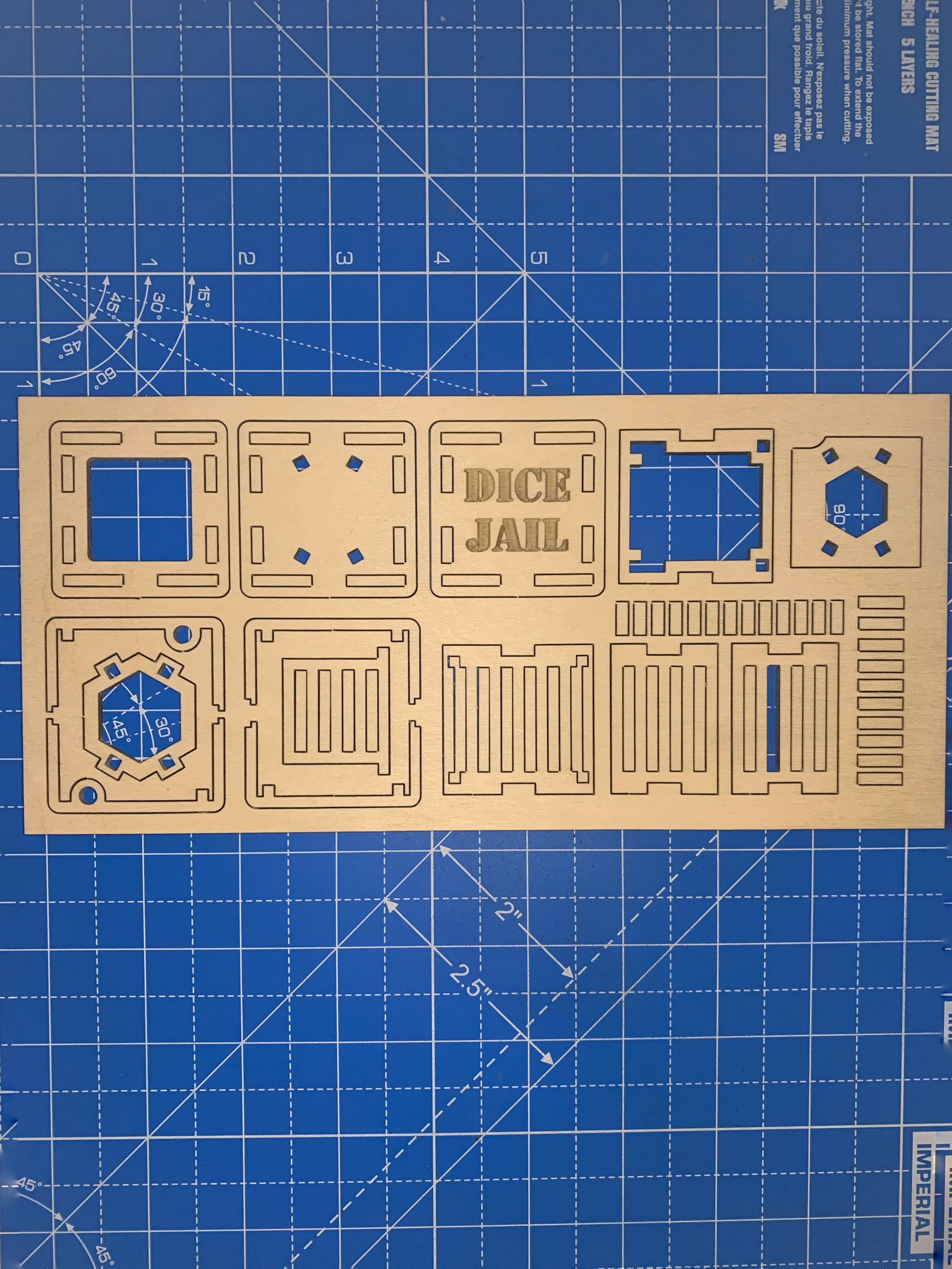 Laser Cut File of a Dice Jail DXF SVG AI Files for 3mm Ply Etsy Canada