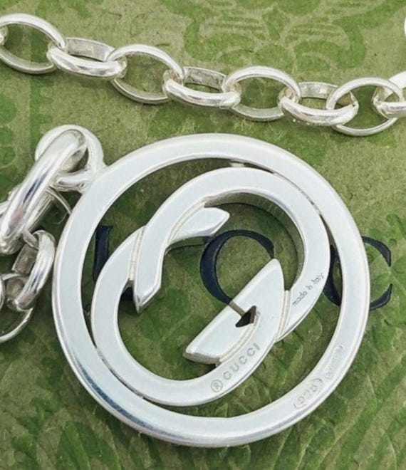 Gucci necklace Authentic interlocking with box ma… - image 2