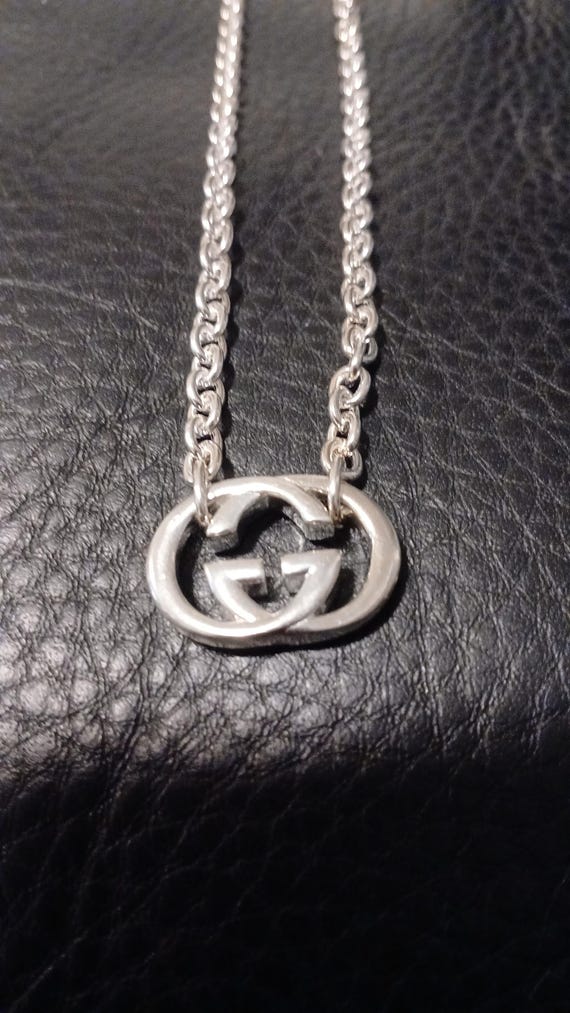 authentic gucci interlocking necklace box and car… - image 4