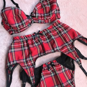 Plaid underwear set cheap