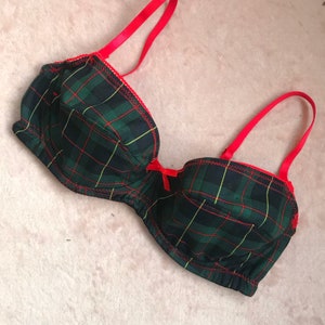 Wired Bra, Green Tartan