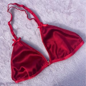 Halter Bralette, Red