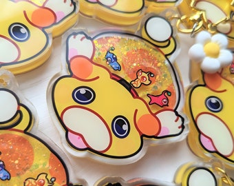 Rescue Pup | liquid glitter shaker keychain