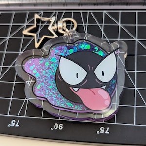 Gas Poke | liquid glitter shaker keychain