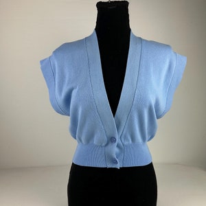 Y2K Periwinkle Cropped Cardigan