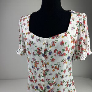 Y2K フローラルブラウス ヴィンテージ