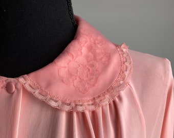 60's Coral Robe Night Dress House Dress
