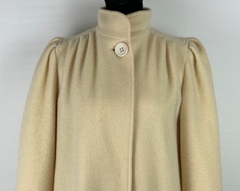 60's Buttercream Swing A-Line Coat Vintage