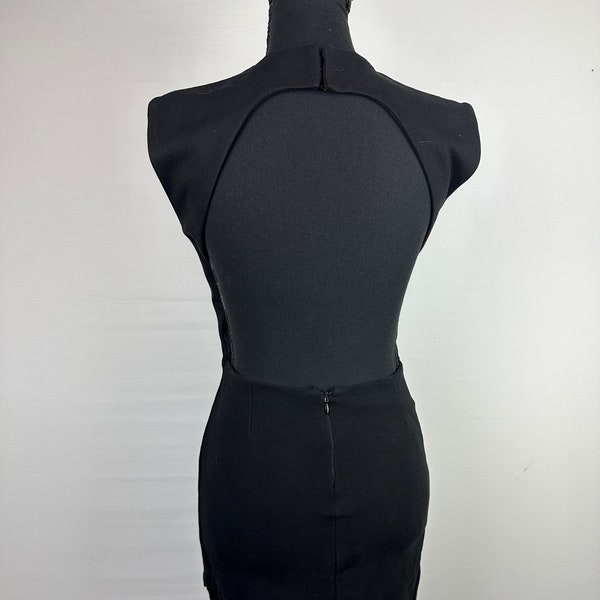 Y2K Keyhole Black Mini Dress Vintage 2000s