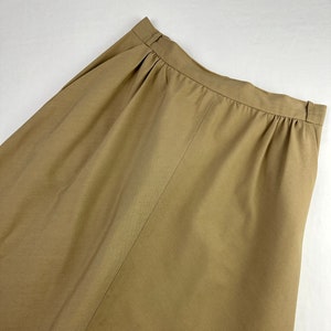 70&#39;s Tan Skirt A-Line Cotton Vintage