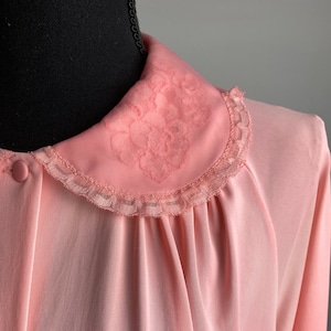 60&#39;s Coral Robe Nachtkleid Hauskleid