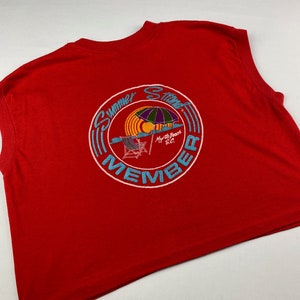 90&#39;s Cropped Beach Graphic Tee Surf Myrtle Beach Muscle Shirt