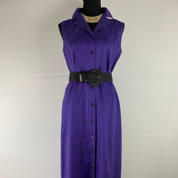 Purple Linen Dress - Etsy