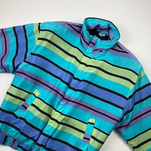 90&#39;s Silk Bomber Windbreaker Jacket Vintage