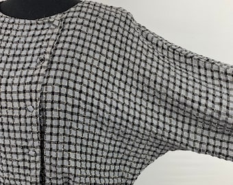 Cropped Blouse w Metallic Threading Vintage 90's