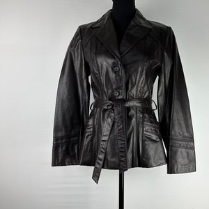 80&#39;s Chocolate Brown Vintage Leather Coat