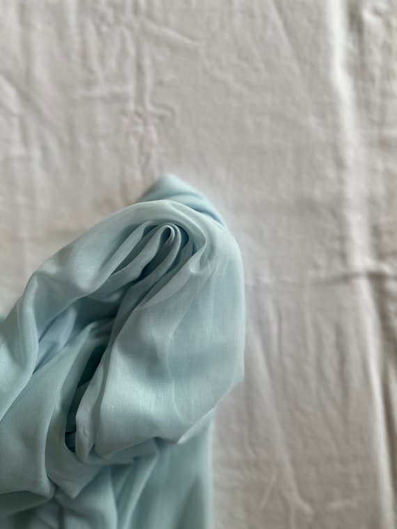 50's Baby Blue Long Sheer Robe Vintage - image 7