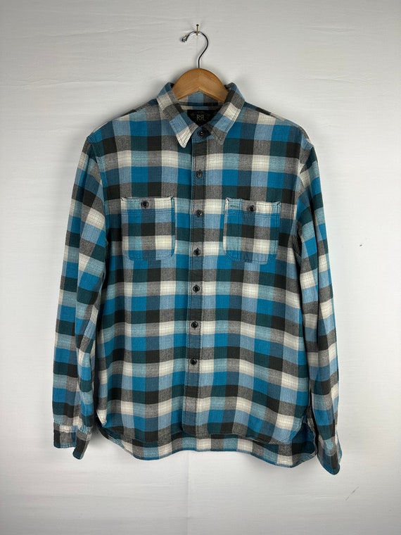 Plaid Flannel Shirt Vintage Ralph Lauren 90's Gru… - image 6