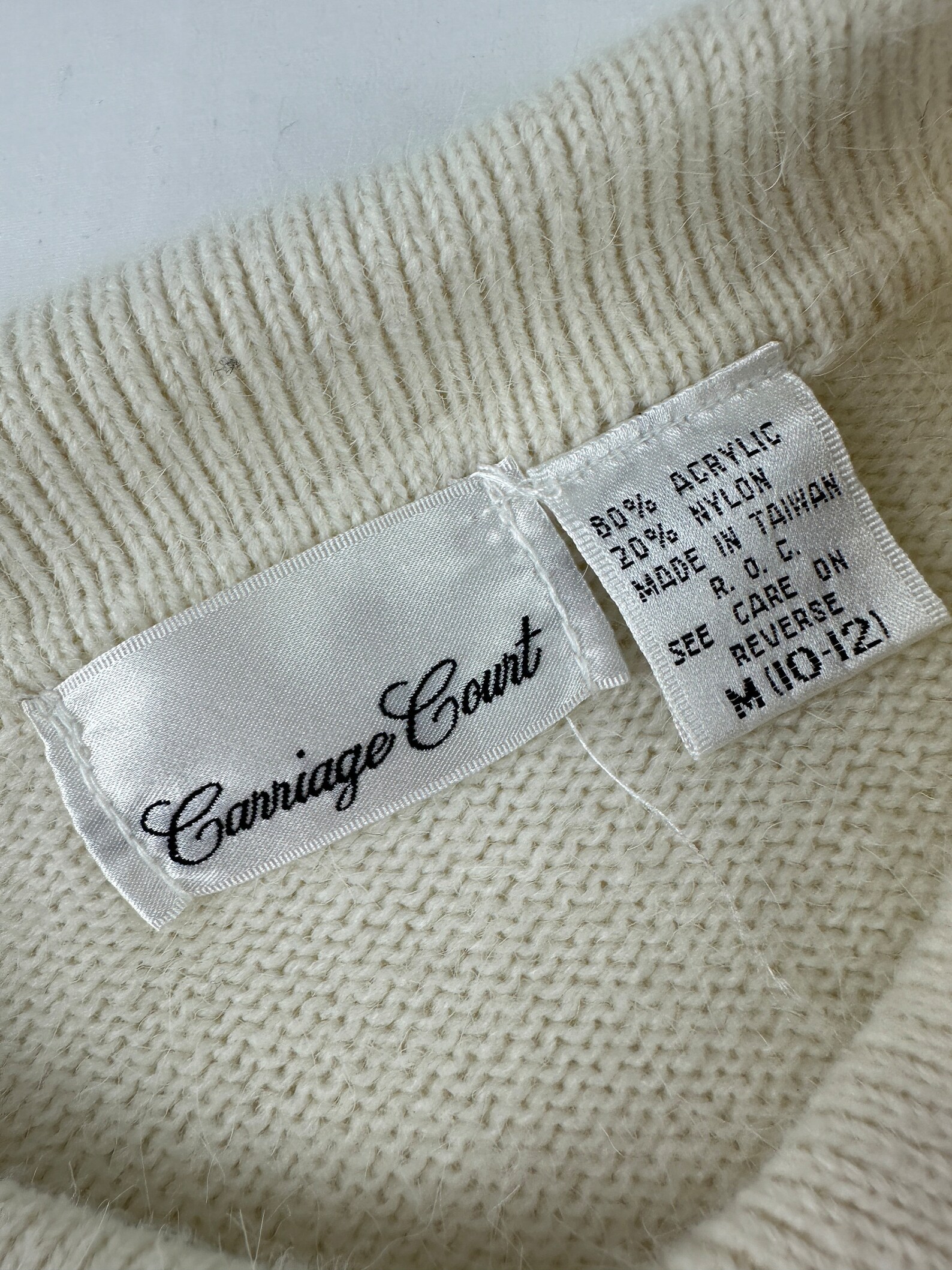 Washed Terry Pullover With Lace & Floral Embellishments in Cream