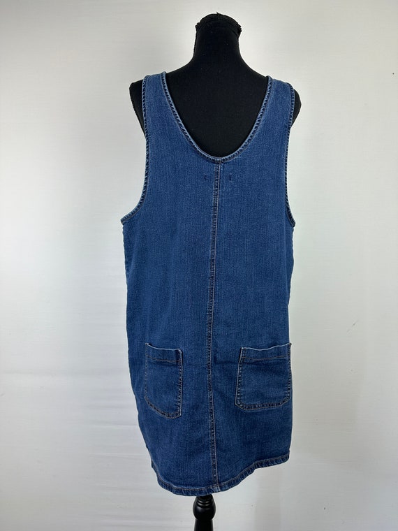 Denim Jean Overall Dress 90's Y2k 2000's Vintage - image 7