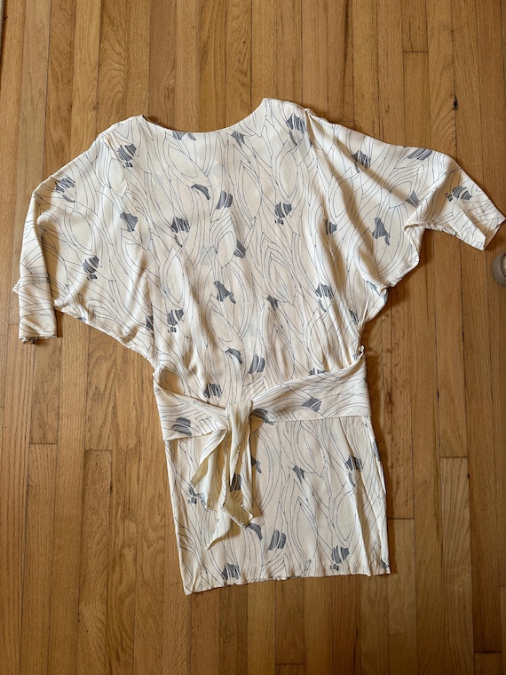 90's Drop Waist Rayon Dress Vintage