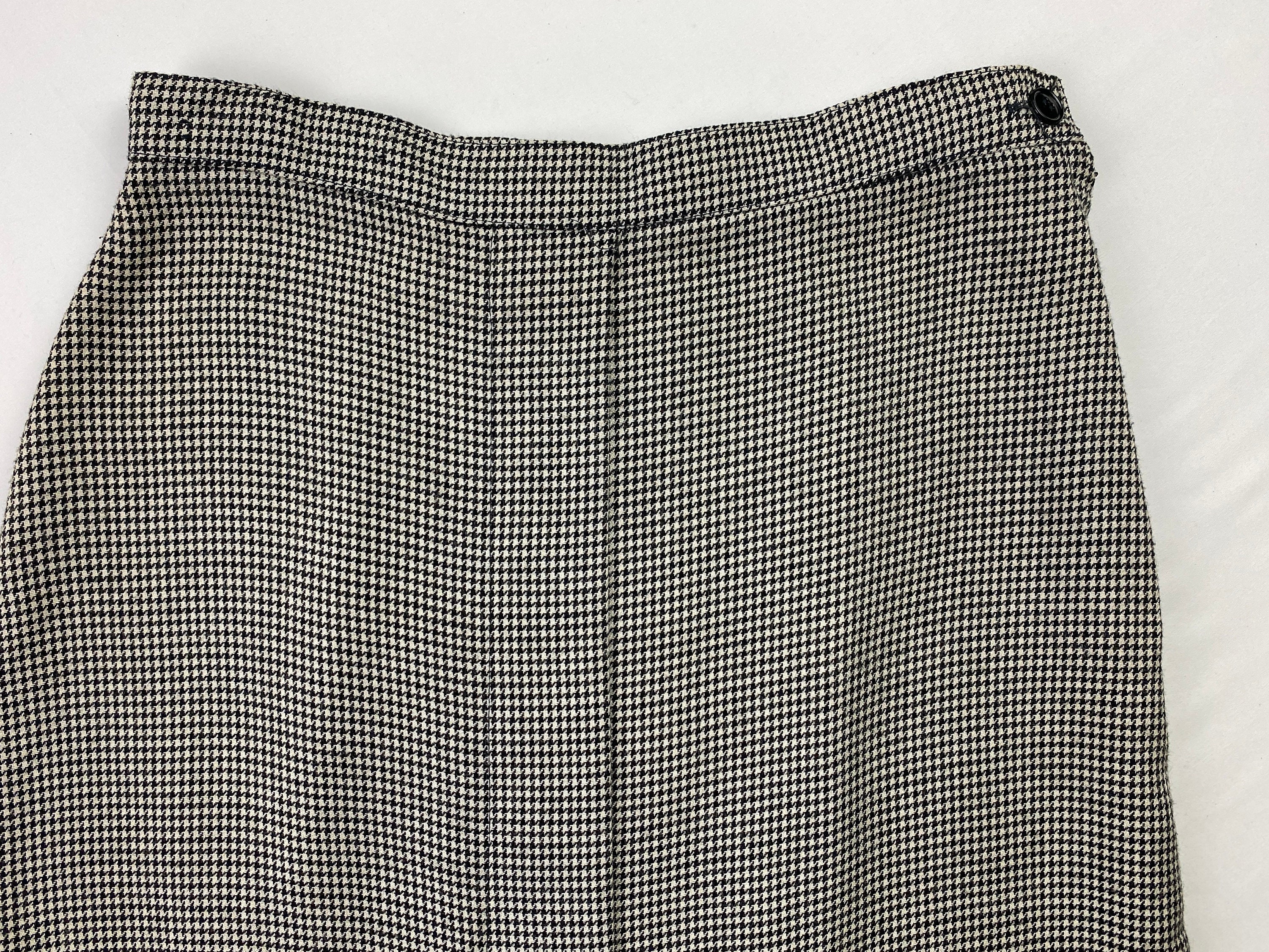 90's Houndstooth High Waisted Mini Skirt - Etsy