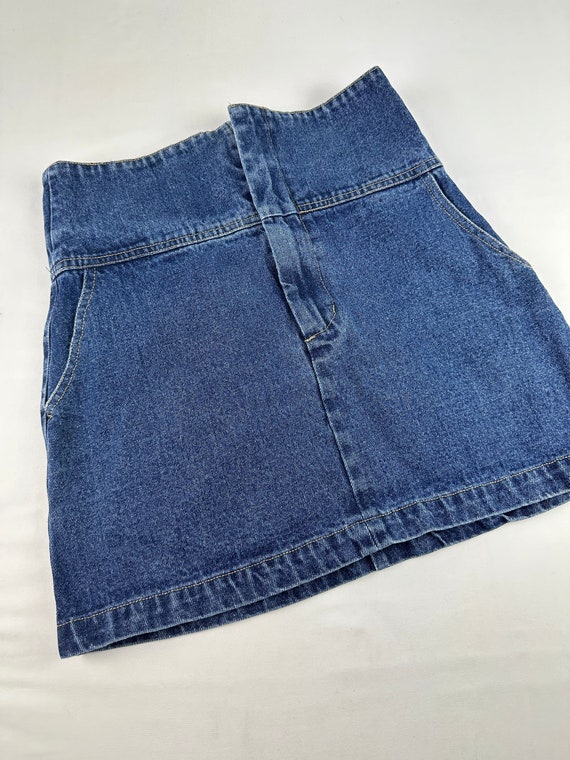 Denim Jean Mini Skirt High Waist