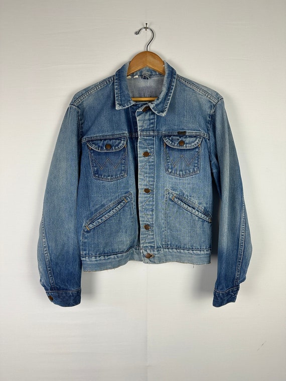 80's Wrangler Denim Jean Jacket Vintage Western W… - image 2