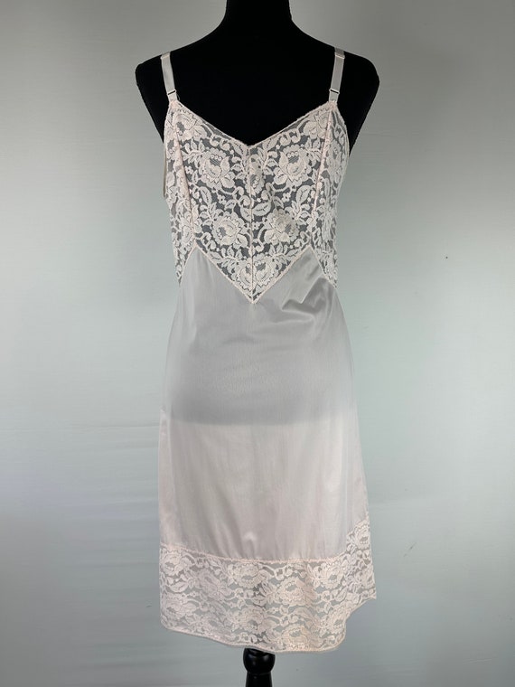 Vintage Pink Slip 90's Lace Bodice Y2K Slip Dress - image 6