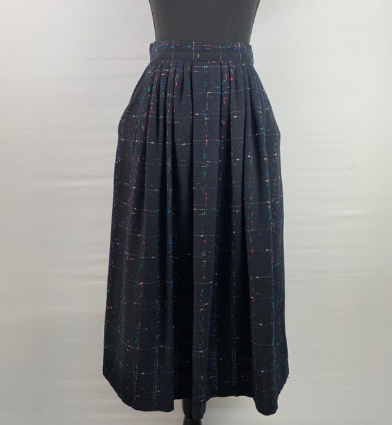Rainbow Speckled Winter Skirt Vintage 60's 70's H… - image 3