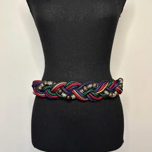 90's Twisted Rope Beaded Belt Vintage