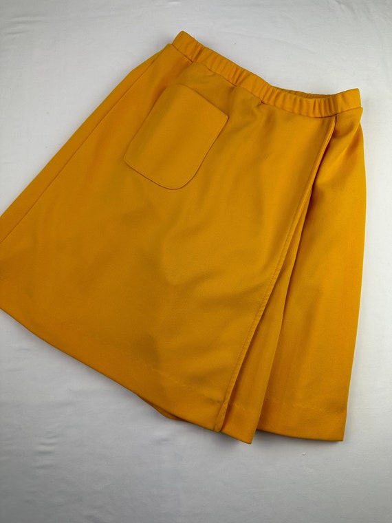 60's Mod Skort Sunshine Yellow Vintage - image 2