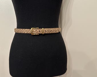 Vintage Chicos Brown Leather African Safari Animal Belt - Etsy display picture 3