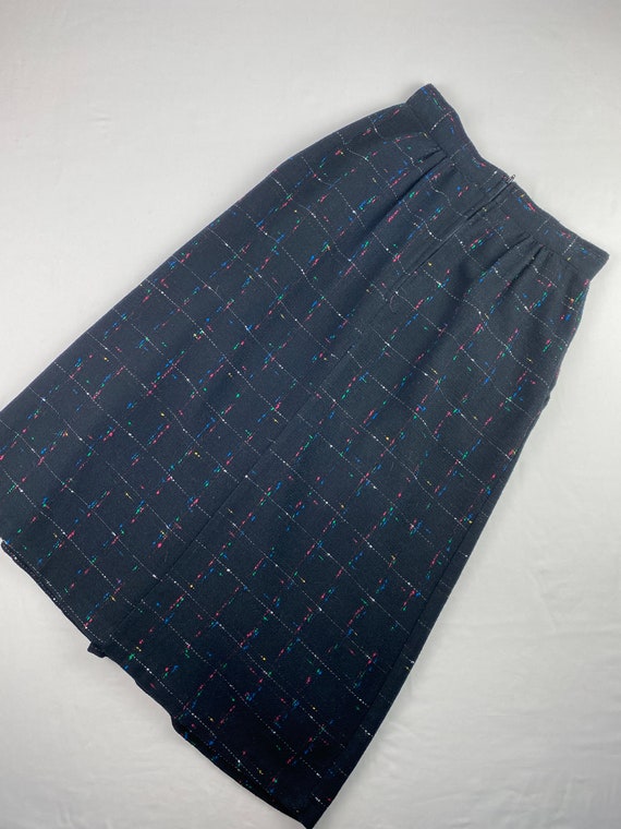 Rainbow Speckled Winter Skirt Vintage 60's 70's H… - image 4