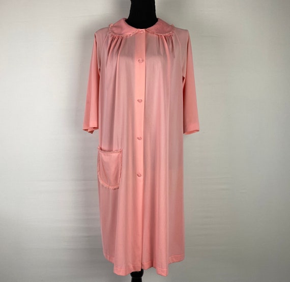 60's Coral Robe Night Dress House Dress - image 5