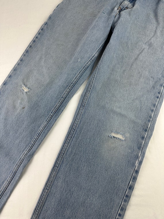 90's 505 Levi Jeans Straight Leg Light Medium Fad… - image 6