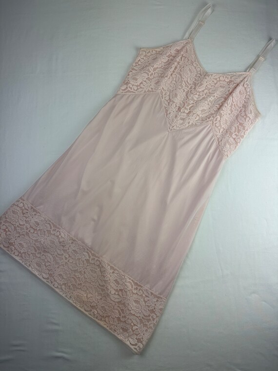 Vintage Pink Slip 90's Lace Bodice Y2K Slip Dress - image 3