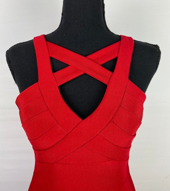 Red Y2K Bandage Bodycon Mini Dress