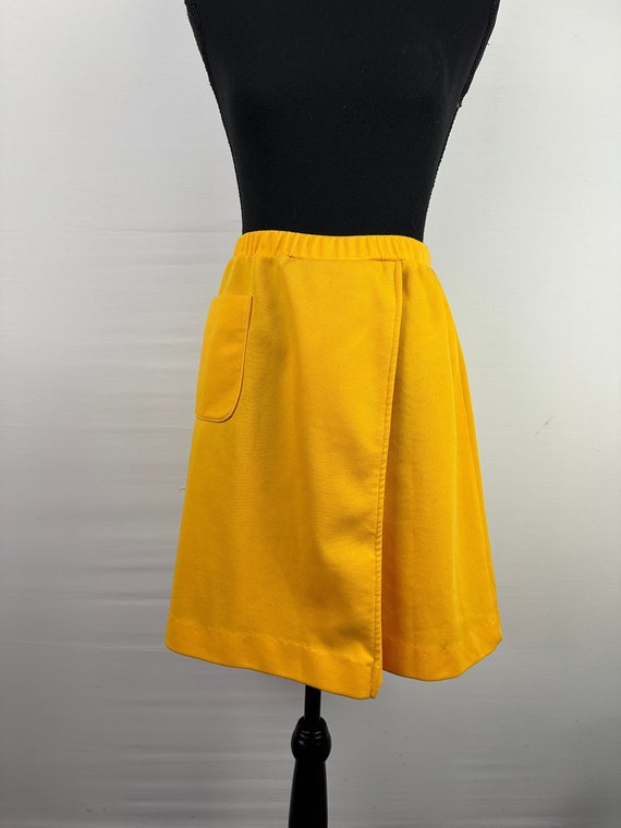 60's Mod Skort Sunshine Yellow Vintage - image 1