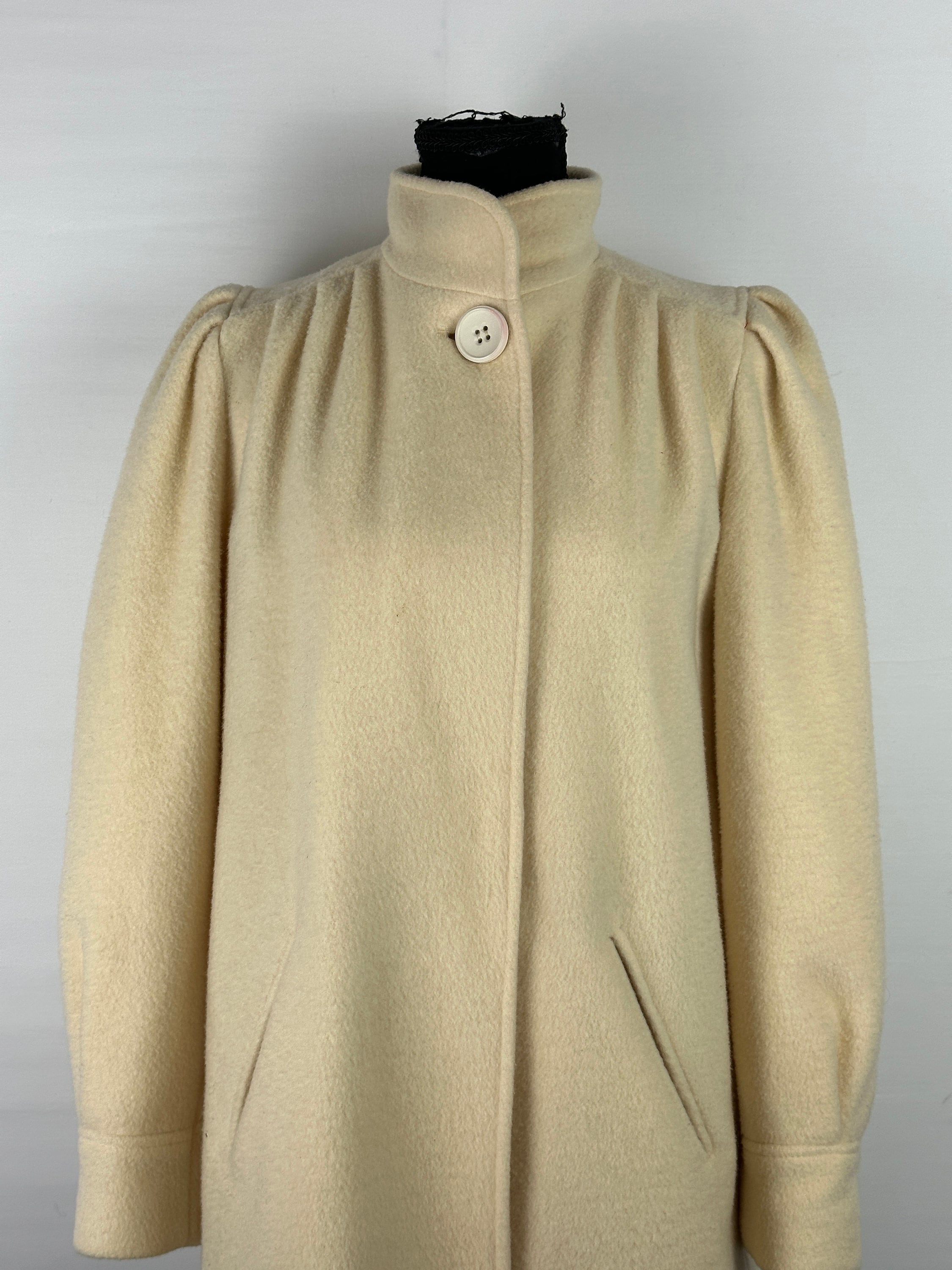 60's Buttercream Swing A-Line Coat Vintage