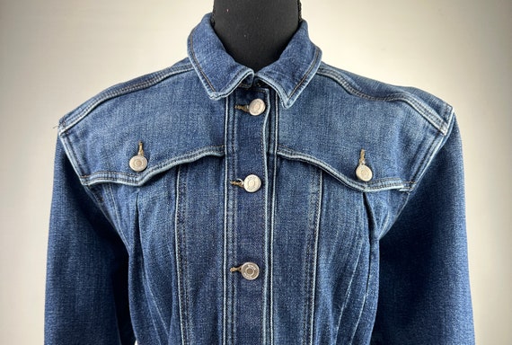 Cropped Jean Jacket Vintage Y2K Guess Denim - image 3