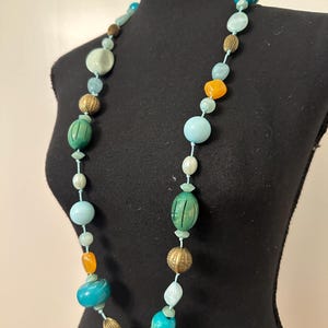 90&#39;s Chunky Bead Long Necklace Vintage