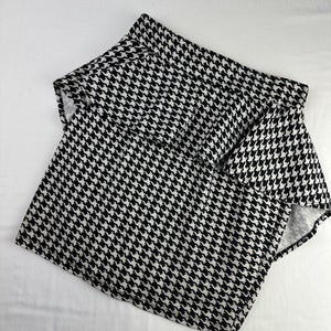 00s houndstooth &check stole′y2k Worthington Y2K Skirt Womens 10 Black White Houndstooth