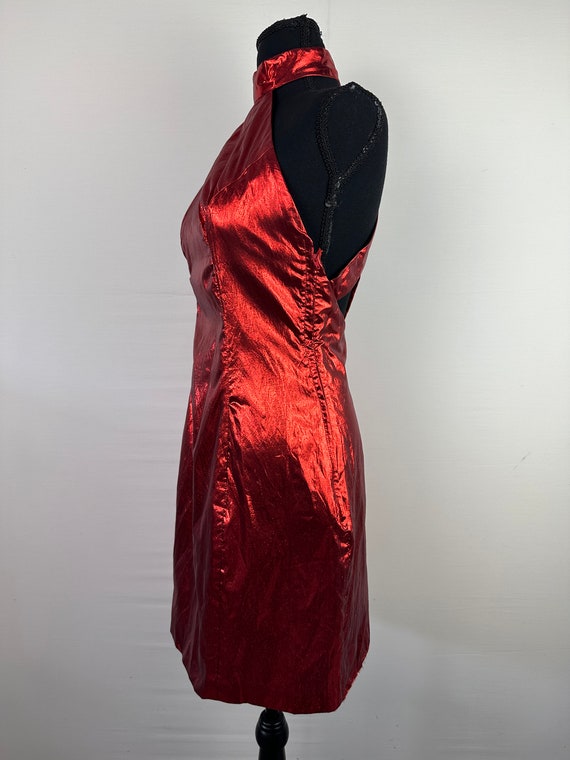 Y2K Metallic Mini Dress Vintage Prom - Gem