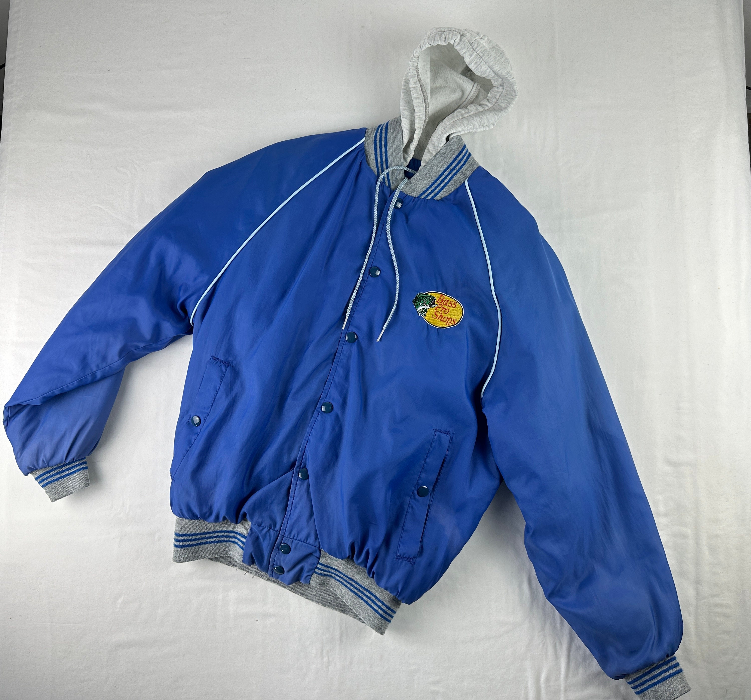 90's Bass Pro Shop Nylon Hooded Windbreaker Vintage 